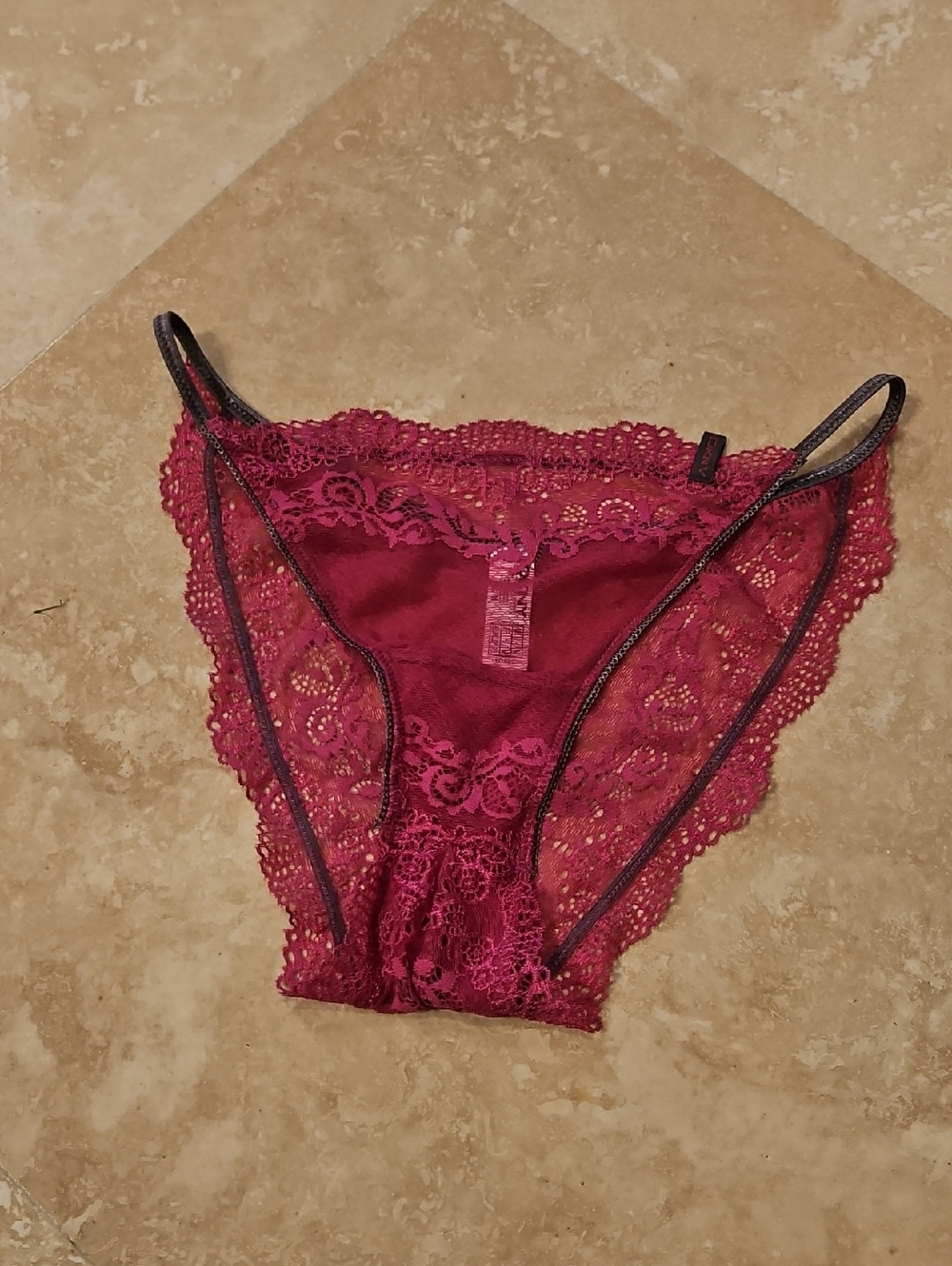 DKNY Lace Bikini Panty in Berry Pink